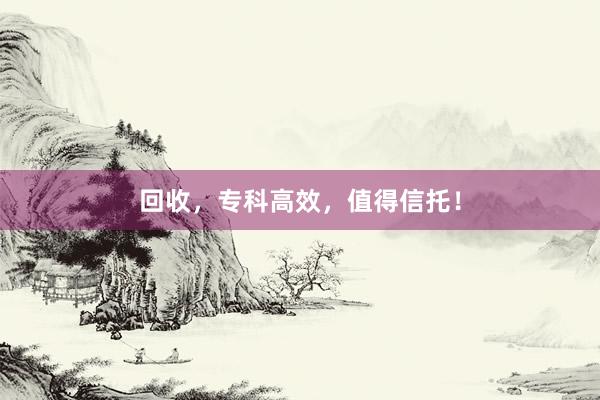 回收，专科高效，值得信托！