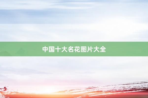 中国十大名花图片大全